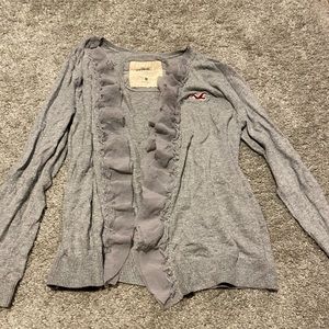 Hollister Co. Ruffle Cardigan- MEDIUM